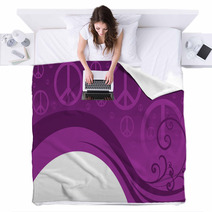 Peace Sign Background Blankets 55794195