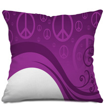 Peace Sign Background Pillows 55794195