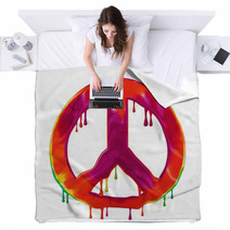 Peace Sign Blankets 68225443