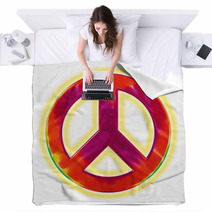 Peace Sign Blankets 68225457
