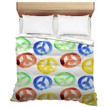 Peace Signs Seamless Bedding 64309569