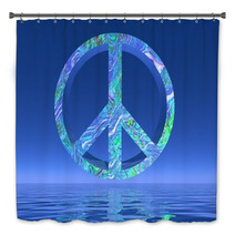 Peace Symbol - 3D Render Bath Decor 67014983