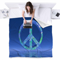 Peace Symbol - 3D Render Blankets 67014983