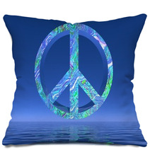 Peace Symbol - 3D Render Pillows 67014983