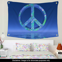 Peace Symbol - 3D Render Wall Art 67014983