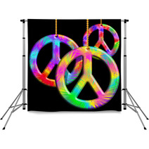 Peace Symbols Psychedelic Ornaments-Simbolo Pace Psichedelico Backdrops 46091281