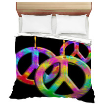 Peace Symbols Psychedelic Ornaments-Simbolo Pace Psichedelico Bedding 46091281