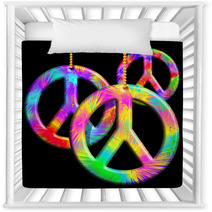 Peace Symbols Psychedelic Ornaments-Simbolo Pace Psichedelico Nursery Decor 46091281