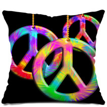 Peace Symbols Psychedelic Ornaments-Simbolo Pace Psichedelico Pillows 46091281