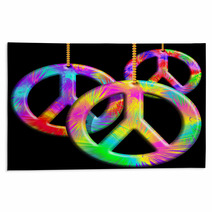 Peace Symbols Psychedelic Ornaments-Simbolo Pace Psichedelico Rugs 46091281
