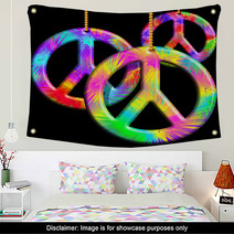 Peace Symbols Psychedelic Ornaments-Simbolo Pace Psichedelico Wall Art 46091281