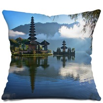 Peaceful View Of A Lake At Bali Indonesia Pillows 45222192