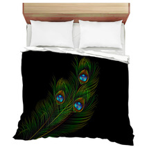 Peacock Feather Vector Background Bedding 62808703