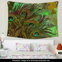 Peacock Feathers Wall Art 177225792