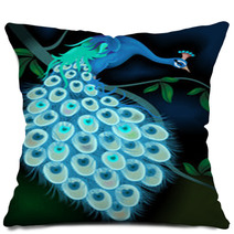 Peacock On The Tree Pillows 19239088