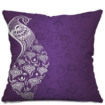 Peacock, Wedding Card Design, Royal India Pillows 56009746