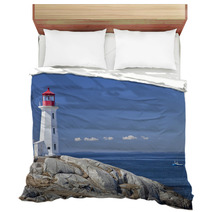 Peggy's Cove Lighthouse, Nova Scotia, Canada. Bedding 48286286