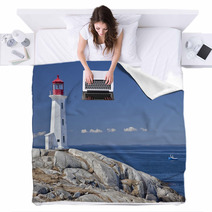 Peggy's Cove Lighthouse, Nova Scotia, Canada. Blankets 48286286