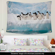 Penguins On The Snow Wall Art 46557859