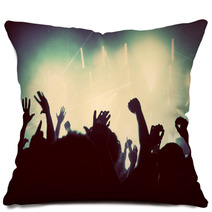 People On Music Concert, Disco Party. Vintage Pillows 61905663