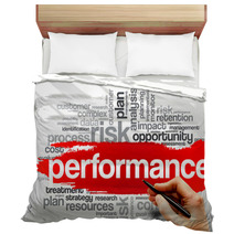 Performance Word Cloud, Business Concept Bedding 77627561