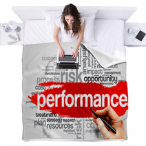 Performance Word Cloud, Business Concept Blankets 77627561