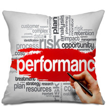 Performance Word Cloud, Business Concept Pillows 77627561
