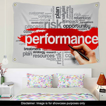Performance Word Cloud, Business Concept Wall Art 77627561