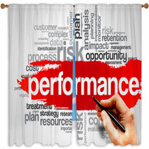 Performance Word Cloud, Business Concept Window Curtains 77627561