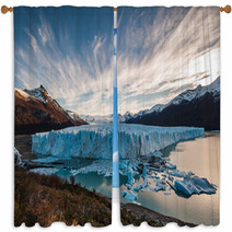 Perito Moreno Glacier In The Autumn Afternoon, Argentina. Window Curtains 62045094