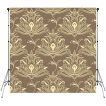 Persian Floral Seamless Background Pattern Backdrops 71790725