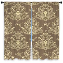 Persian Floral Seamless Background Pattern Window Curtains 71790725