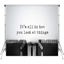Perspectives. Inspirational Quote Typed On An Old Typewriter. Backdrops 77340505