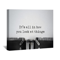 Perspectives. Inspirational Quote Typed On An Old Typewriter. Wall Art 77340505