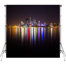 Perth City Skyline At Night Backdrops 64017462
