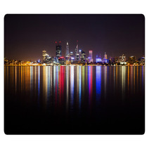 Perth City Skyline At Night Rugs 64017462