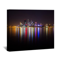Perth City Skyline At Night Wall Art 64017462
