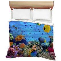 Photo Of A Coral Colony Bedding 43819818