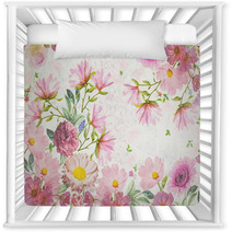 Photo Of A Decoupage Decorated Flower Pattern Nursery Decor 100357031
