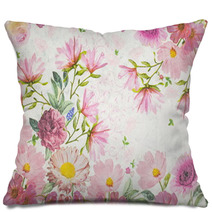 Photo Of A Decoupage Decorated Flower Pattern Pillows 100357031
