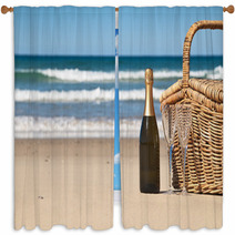 Picnic By The Ocean Window Curtains 41883612