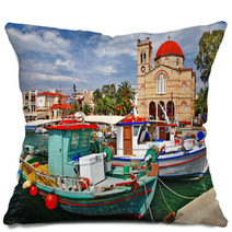 Pictorial Idyllic Greek Islands - Aegina Pillows 61954682