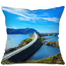 Picturesque Norway Landscape. Atlanterhavsvegen Pillows 28075842