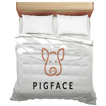 Pig Face Logo Bedding 138211497