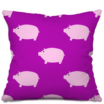 Pig Seamless Pattern Background Pillows 190812168