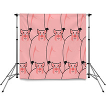 Pig Seamless Pattern Piglet Background Farm Animal Texture Pi Backdrops 130626211