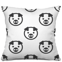 Pig Vector Seamless Pattern Pillows 75949798