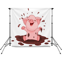 Piggy In A Puddle Backdrops 71620534