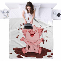 Piggy In A Puddle Blankets 71620534