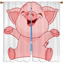 Piggy Window Curtains 70496420